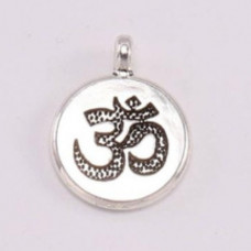 Om Locket Silver Plated Stainless Steel