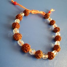 Nandinath - Rudraksha & Crystal Bracelet - adjustable