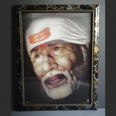 Wall Decor - 3D- 5D Picture God Sai Baba Sirdi with Frame